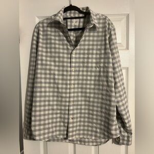 GAP Men's Casual Gray Plaid Shirt